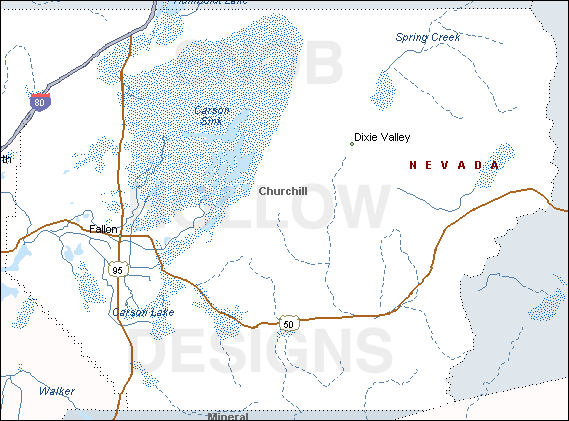 churchill county nevada map