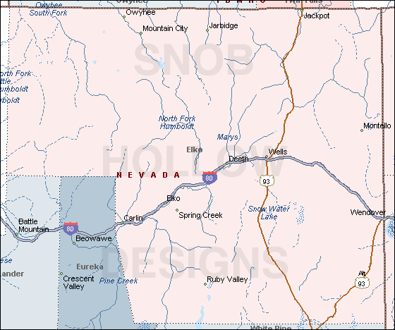 elko county nevada map