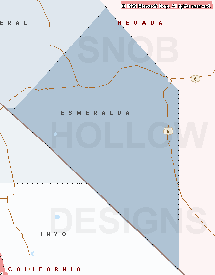 esmeralda county nevada map