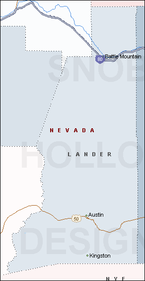 lander county nevada map