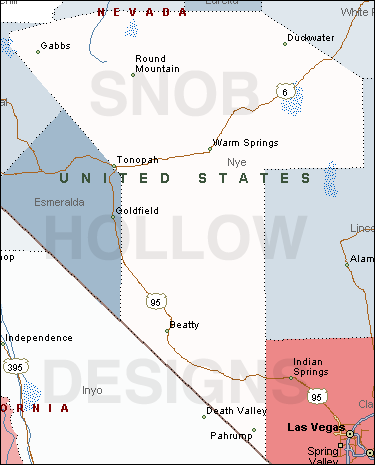 nye county nevada map
